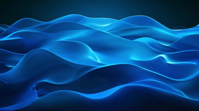 动态流体数据广告，蓝色科技光线背景【1】