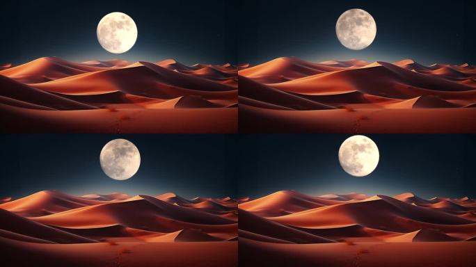 沙漠月色舞台背景