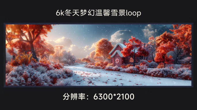 6k冬天梦幻温馨雪景loop