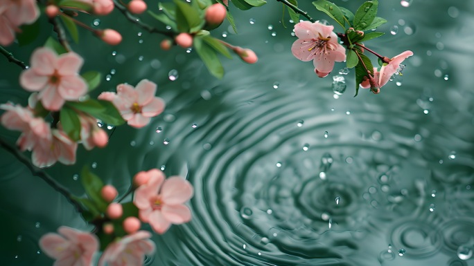 雨季的花多镜头合集 雨滴露水