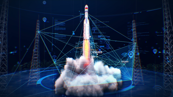 高科技火箭发射AE视频