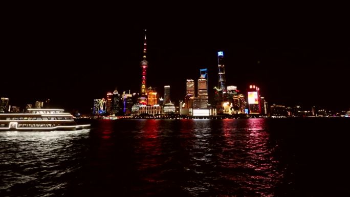 上海黄浦江夜色美轮美奂