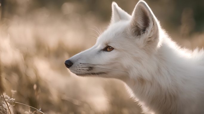 白狐素材大自然里的野生动物特写素材合集