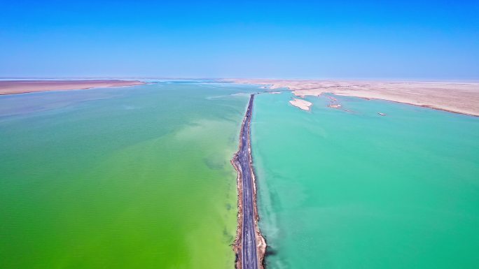 青海西台吉乃尔湖航拍