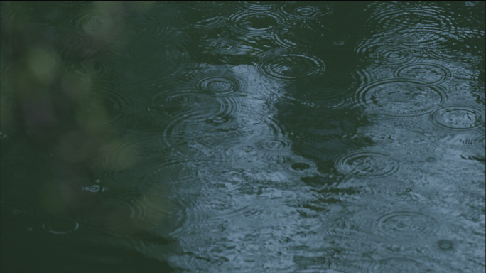 4k雨水清明惊蛰意境屋檐滴水中式美学