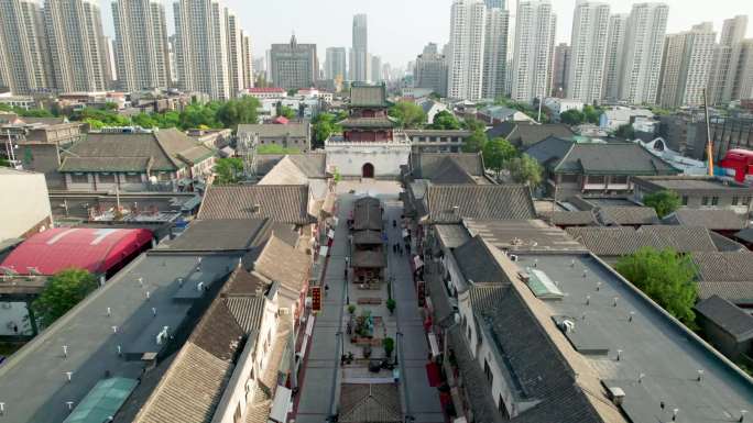 天津古文化街航拍