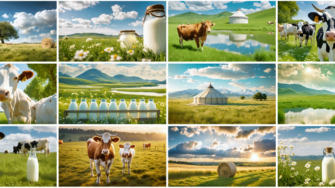 大草原 养殖 畜牧业 牛奶 阿勒泰