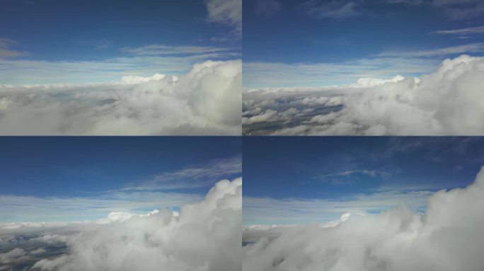 飞行员从空中拍摄的云景视角。Hyperlapse X10。4 k。