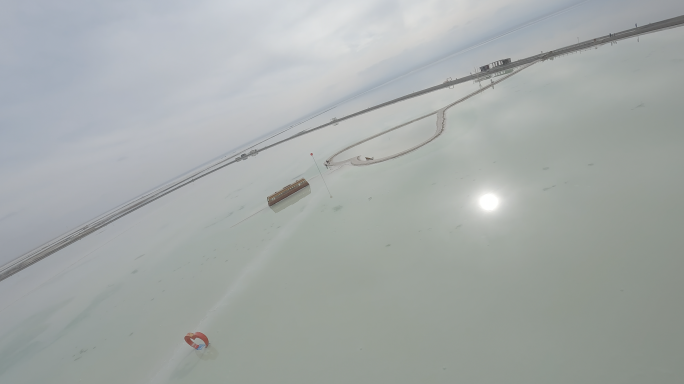 青海茶卡盐湖fpv穿越机航拍天空之镜