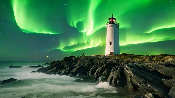 【合集】极光极地风景风光夜空宽屏挪威冰岛