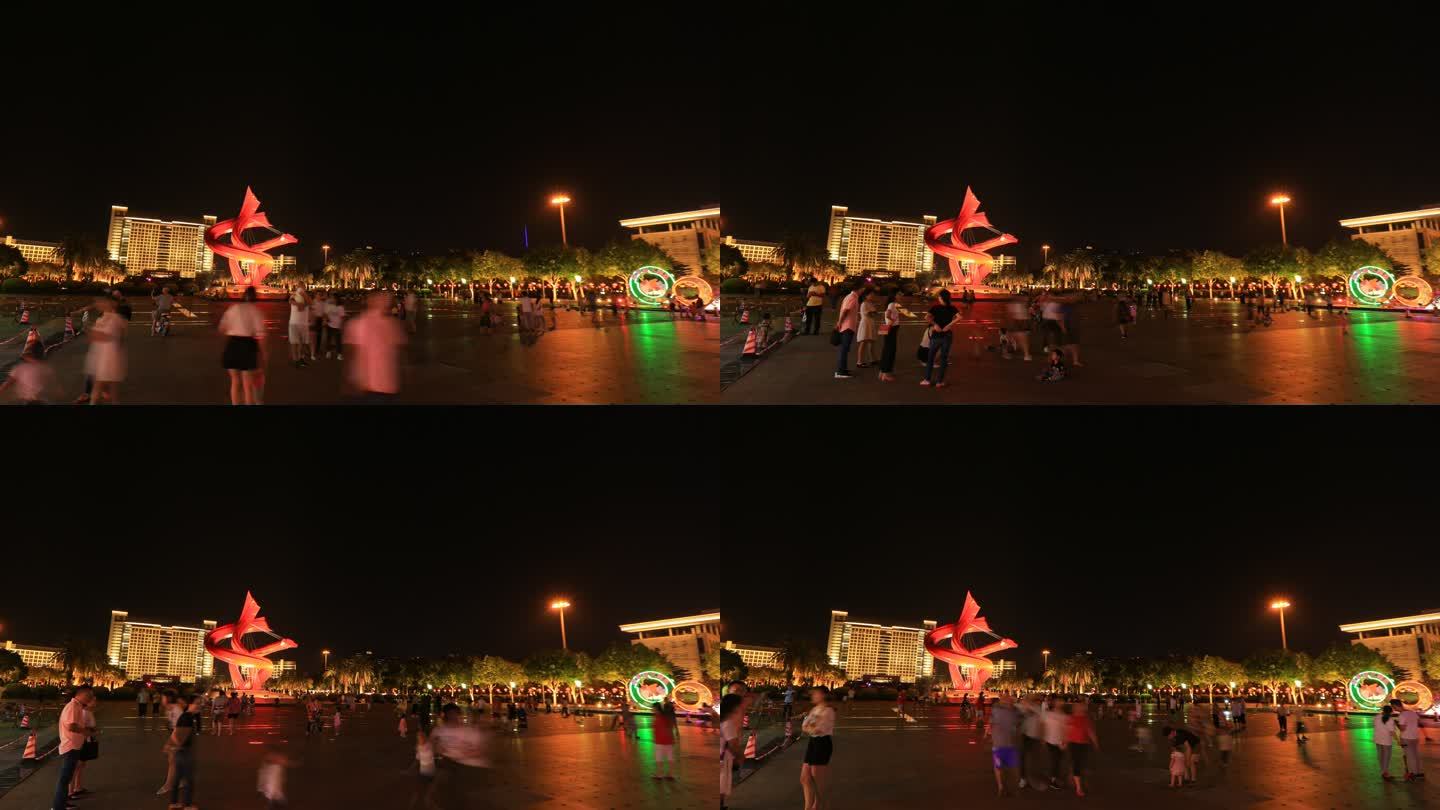 9-节日气氛-中心广场夜景人流