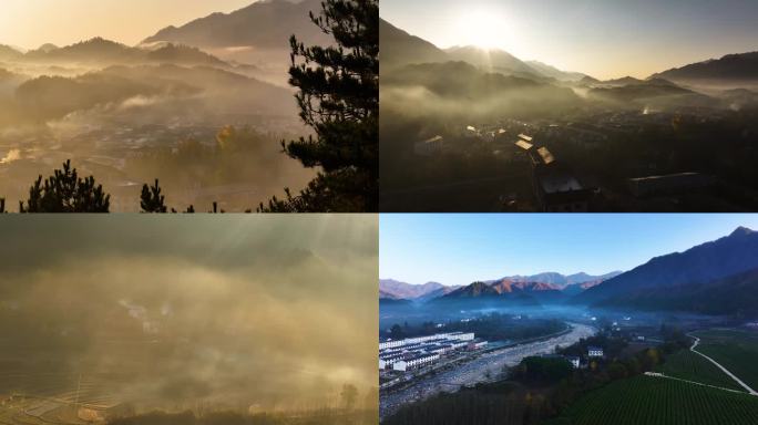 秦岭山水森林日出云海