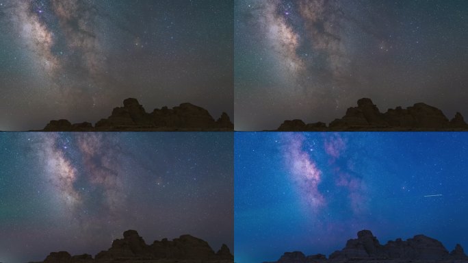 8K青海雅丹魔鬼城星空