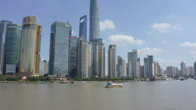 上海外滩航拍空镜素材