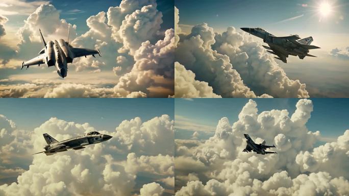 4k写实战机天空翱翔cg写实镜头