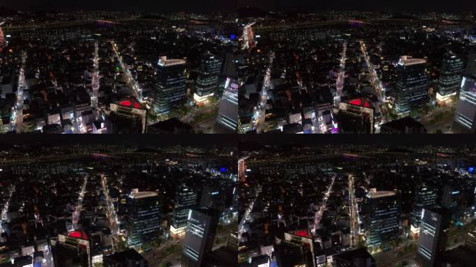 韩国 釜山 夜景 航拍 横移 大全