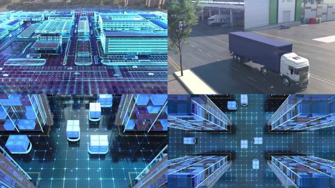 科技工厂仓储物流数字园区码头虚拟现实转换