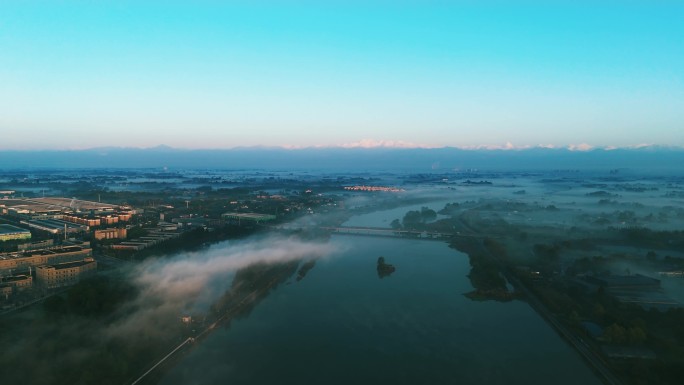 4k成都新津雪山航拍