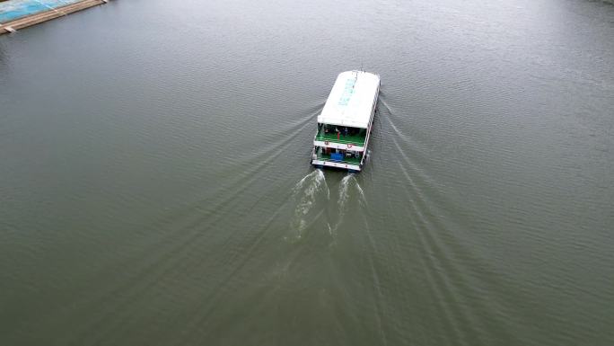 游船新安江山水画廊自然风光古村落航拍