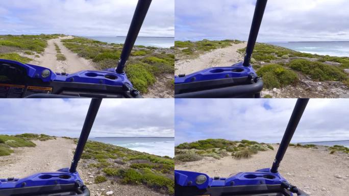 四轮自行车在小撒哈拉，袋鼠岛，南澳大利亚