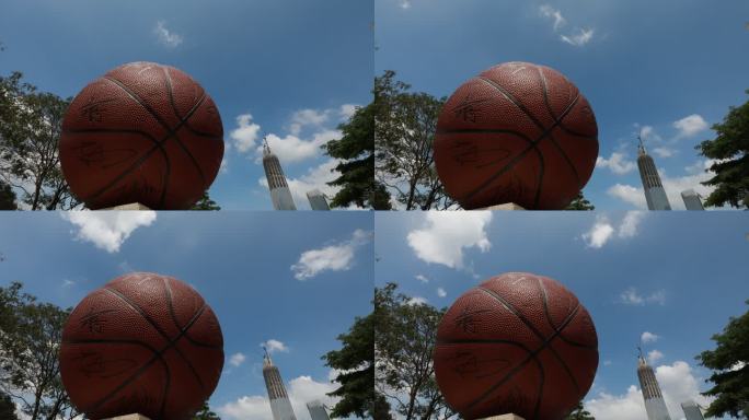 4-体育延时-东莞街头篮球塑像