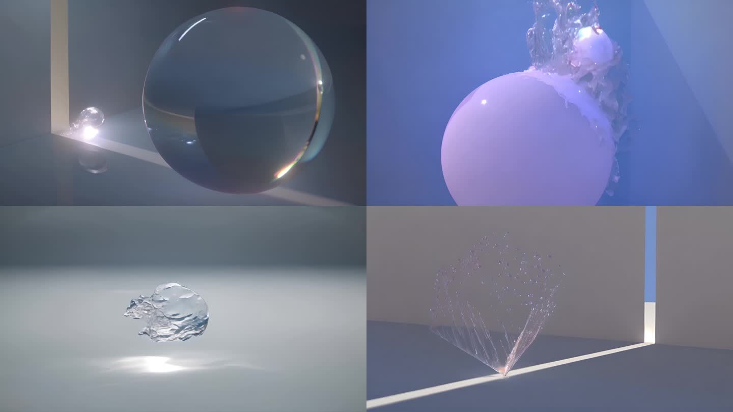 水的唯美形态水滴水流动视频素材