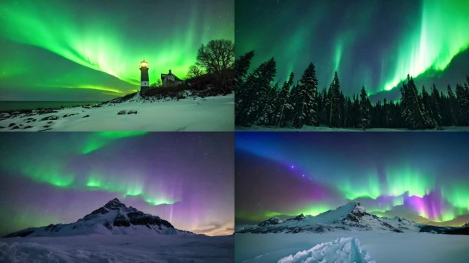极光北极光北欧夜空风景风光美景挪威冰岛