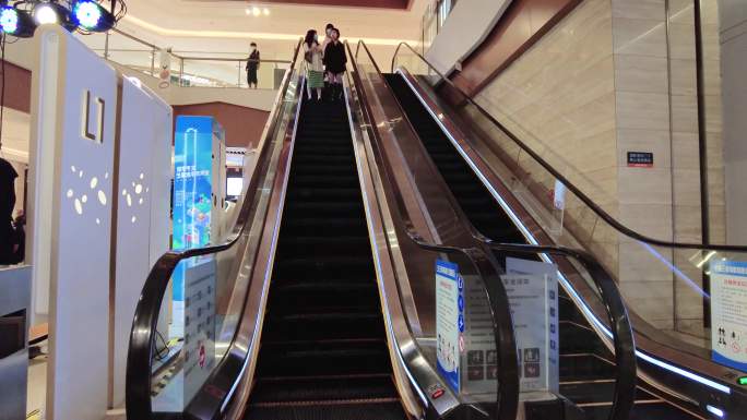 大型商场电梯人流延时摄影