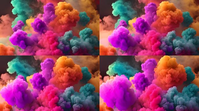 色彩 烟雾 五颜六色 七彩 抽象