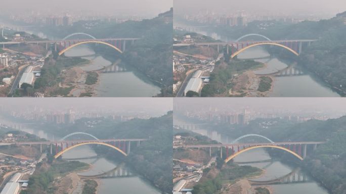 4K-Log-航拍景海高速澜沧江特大桥