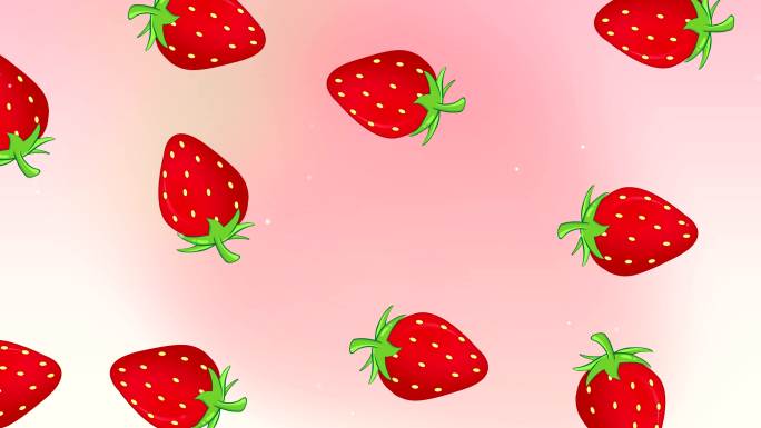 高清卡通草莓背景视频