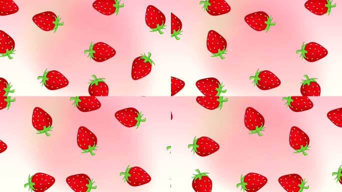 高清卡通草莓背景视频