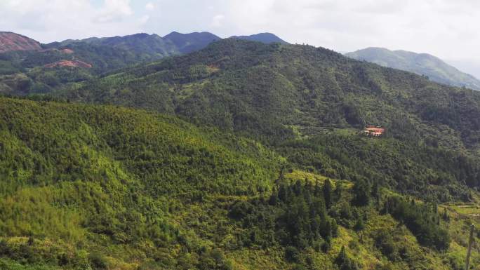 福建古田航拍 群山环绕 南方山区