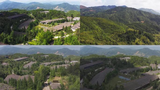 福建古田航拍 群山环绕 南方山区