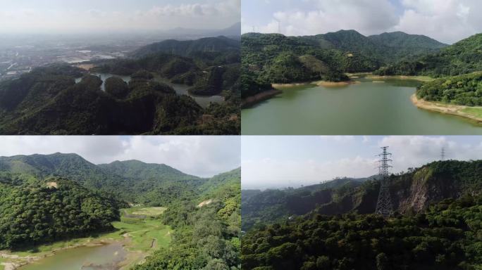 东莞 桥头 山林 湖泊 群山 航拍 4K