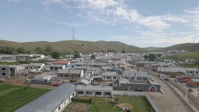 内蒙古呼和浩特武川县五道沟民俗村航拍