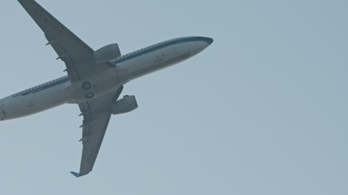4K60P珠海金湾机场 仰望飞机 航空