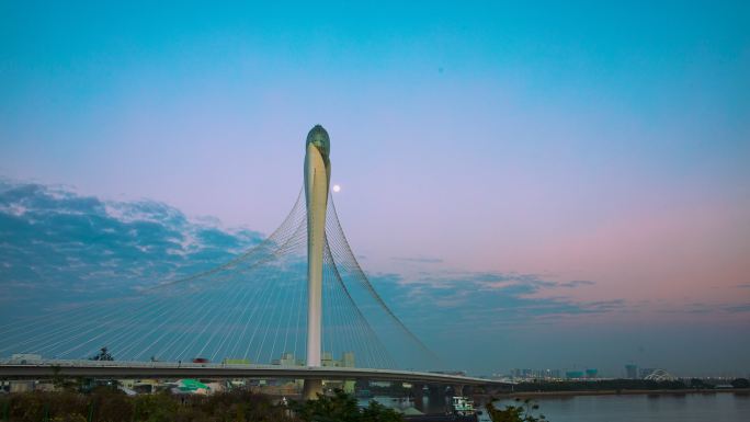151-道路交通延时-滨海湾大桥夜景