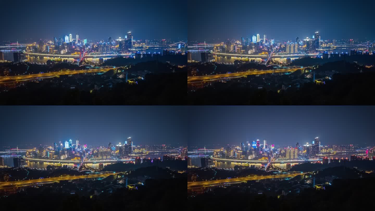 重庆渝中区夜景延时