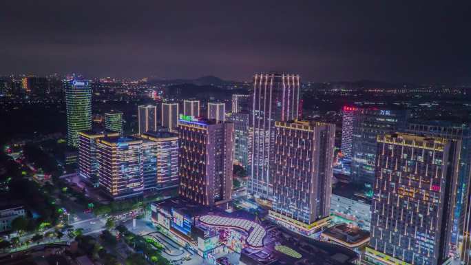 佛山顺德北滘商业广场夜景延时