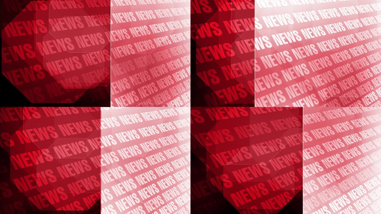 突发新闻背景红色的新闻背景，带有广播图形和新闻布局，用于全球范围内报道国际新闻和世界事务
