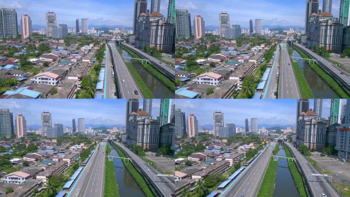 吉隆坡村附近的独立式住宅。多莉右无人机
平滑的空中俯视图飞行
4 k的片段