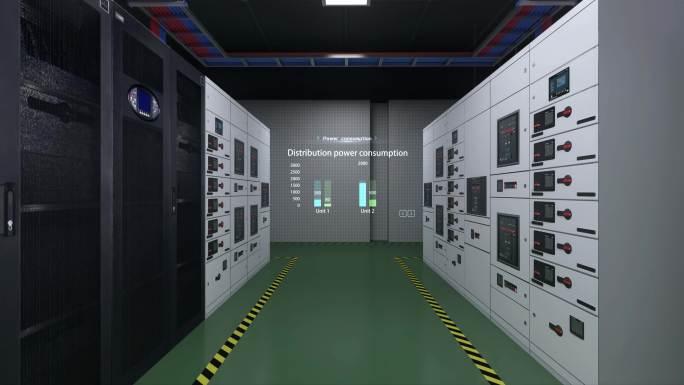 V197数据机房配电室4K 动画三镜头
