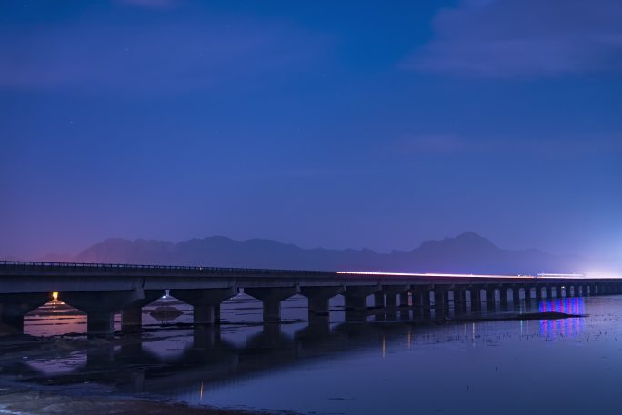 黄河大桥夜景延时