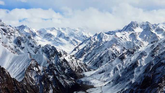 高清高原昆仑山脉雪山大气磅礴2