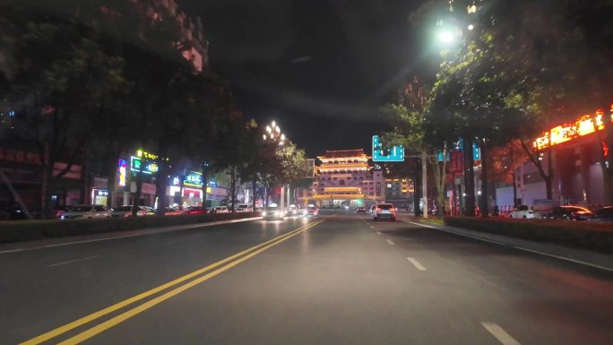 常德夜景城市道路 大范围延时 车流