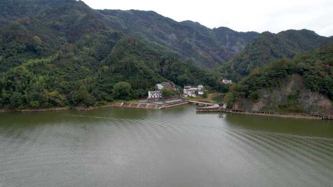 新安江山水画廊自然风光徽文化古村落航拍