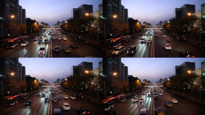 北京长安街的城市交通