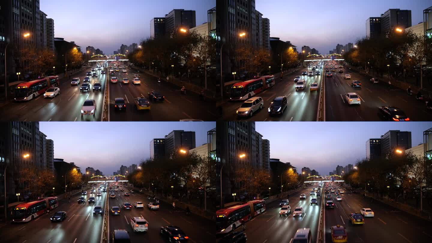 北京长安街的城市交通