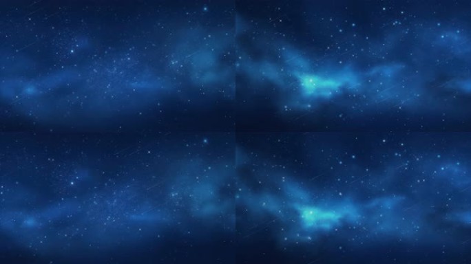 8K蓝色星空流星背景循环